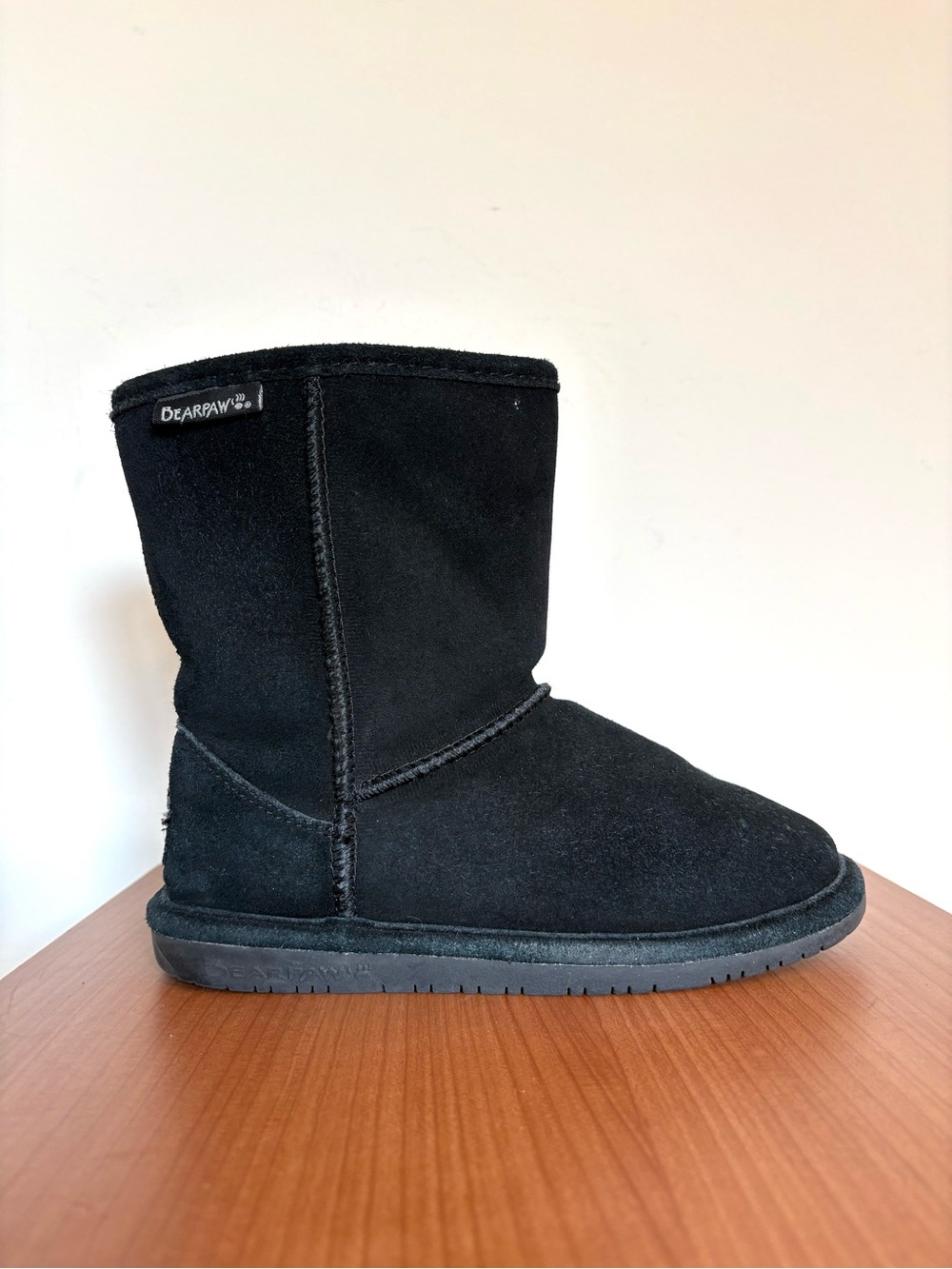 Bearpaw Youth Emma Tall Black Tall Winter Boots size 2